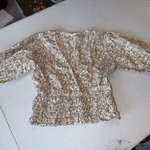 Floral Beige Blouse
